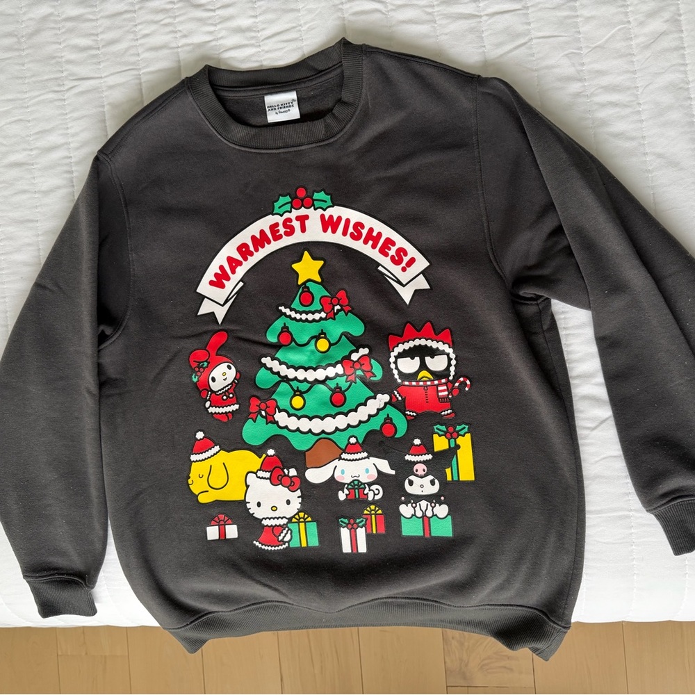 Hello Kitty Black Christmas Sweater